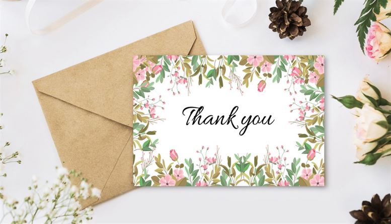 mẫu thank you card