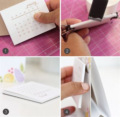 Các bước làm lịch bàn bằng giấy chất lượng