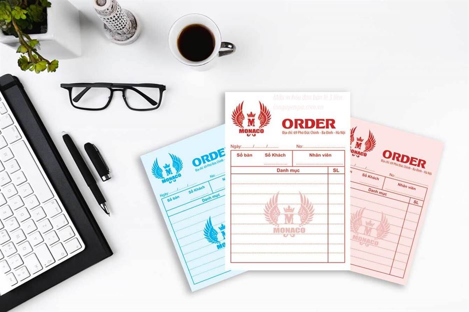 In hóa đơn bán lẻ 3 liên