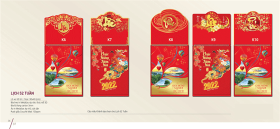 Mẫu lịch 52 tuần