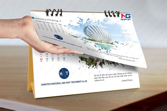 in lịch để bàn theo yêu cầu
