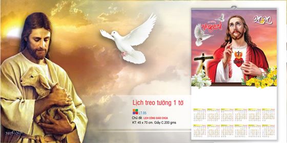 lịch 1 tờ 2020