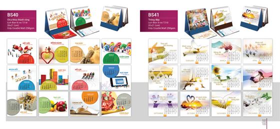 lịch để bàn đẹp 2020