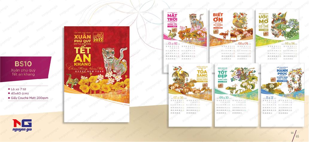 Mẫu treo tường xuân phú quý tết an khang