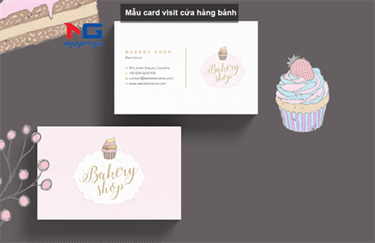 Mẫu card visit kinh doanh cửa hàng bánh