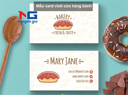 Mẫu card visit kinh doanh cửa hàng bánh