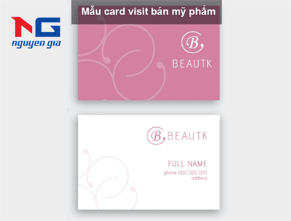 mẫu card kinh doanh mỹ phẩm
