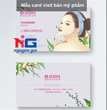 mẫu card mỹ phẩm đẹp