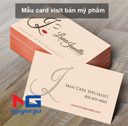 Mẫu card kinh doanh mỹ phẩm