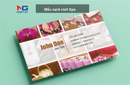 Mẫu card visit spa