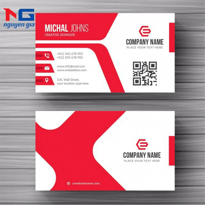 Mẫu card visit đỏ