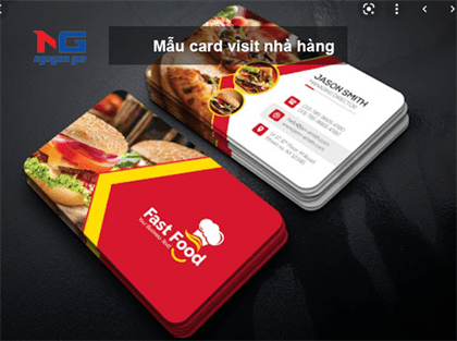 mẫu card visit nhà hàng