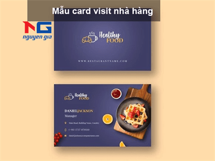 mẫu card visit nhà hàng