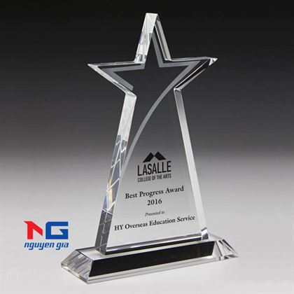 Mẫu cúp pha lê hình ngôi sao đẹp
