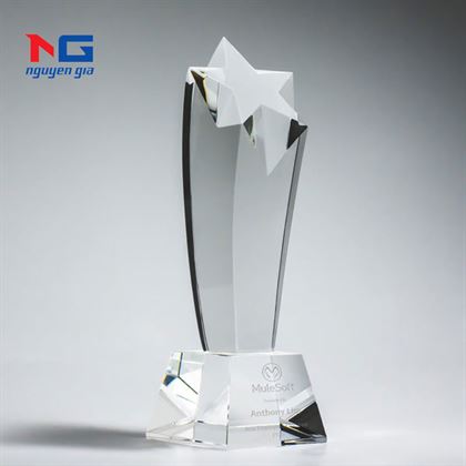 Mẫu cúp pha lê hình ngôi sao đẹp