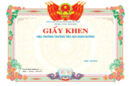 Mẫu giấy khen đẹp