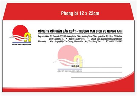 mẫu in phong bì công ty