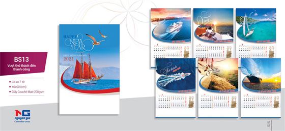 Mẫu lịch 7 tờ 2021