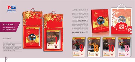 Lịch cuốn bloc đẹp