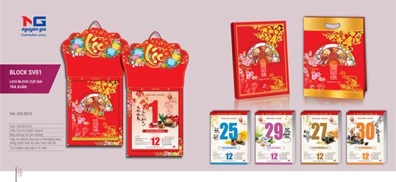 Lịch block cực đại đẹp