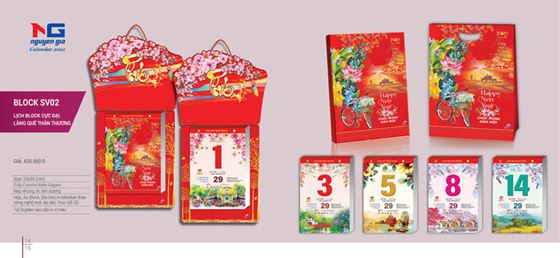 Chủ đề lịch block làng quê thân thương