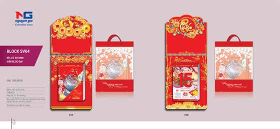 mẫu lịch in block đẹp nhất