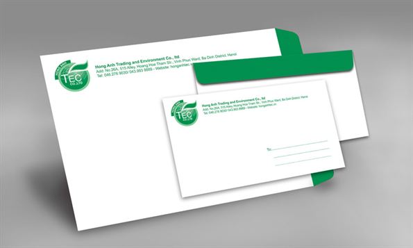 Mẫu phong bì đẹp công ty hong anh