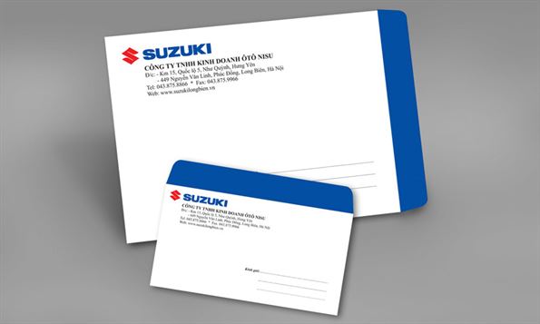 mẫu phong bì công ty suzuki