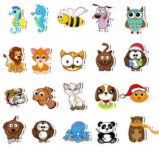 Mẫu sticker đẹp động vật cute