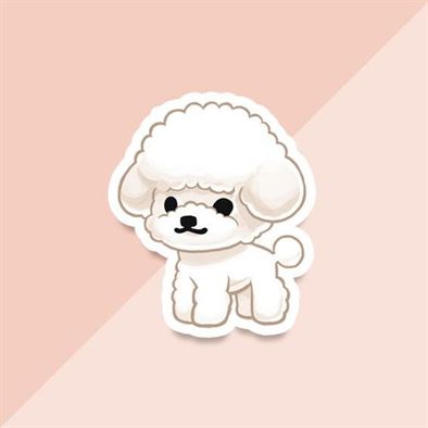 Mẫu sticker cún đáng yêu