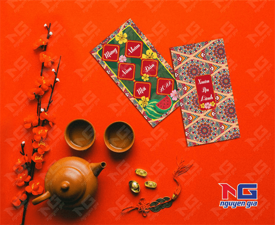 Mocup bao lì xì đẹp Mocup bao lì xì đẹp
