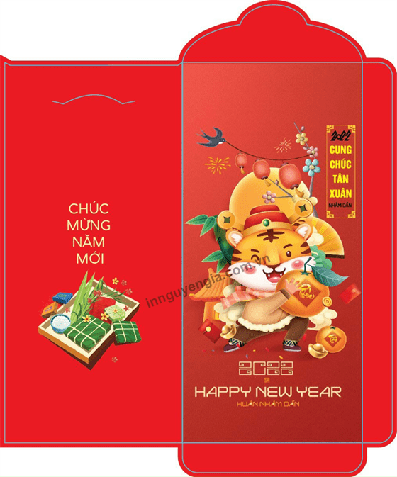Mẫu phong bao lì xì tết đẹp