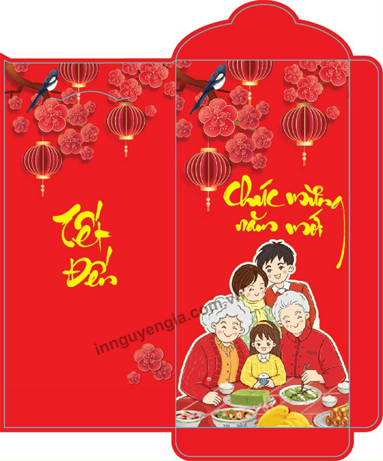 Mẫu lì xì cùng nhau vui xuân