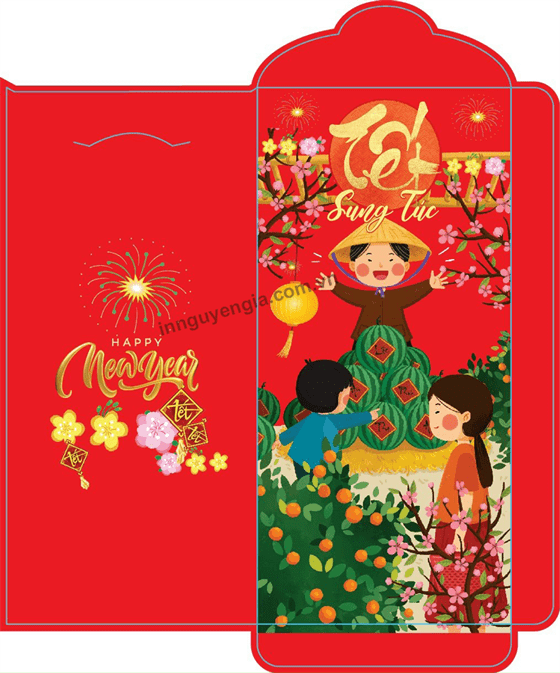 Mẫu bao lì xì tết đẹp chất lượng