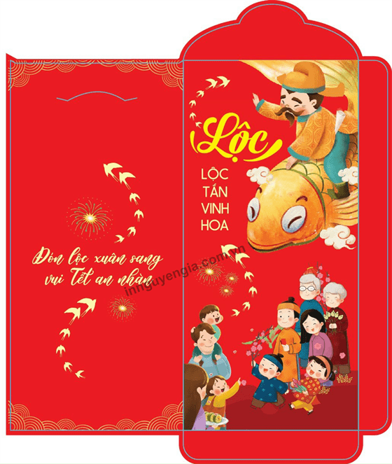 Mẫu lì xì cùng nhau vui xuân