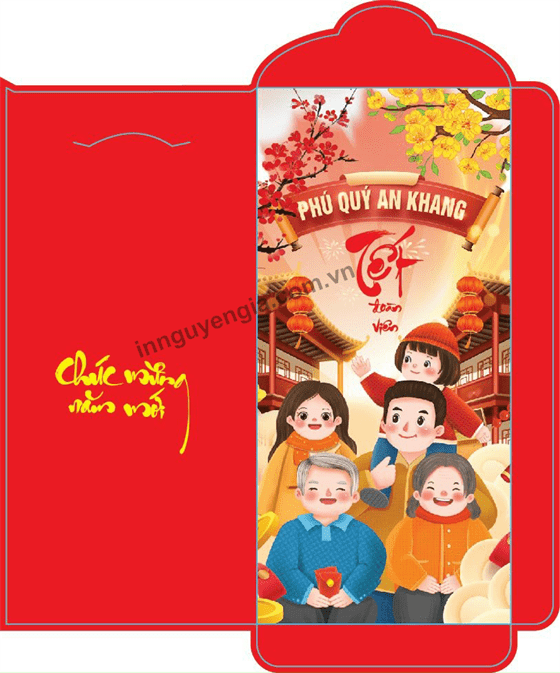 Mẫu lì xì cùng nhau vui xuân