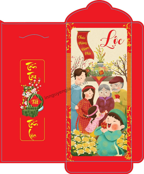 Mẫu lì xì cùng nhau vui xuân