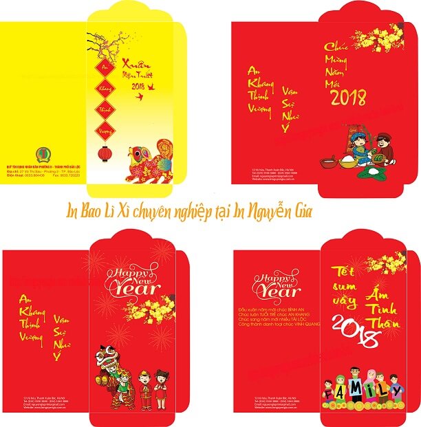mẫu bao lì xì đẹp giá rẻ