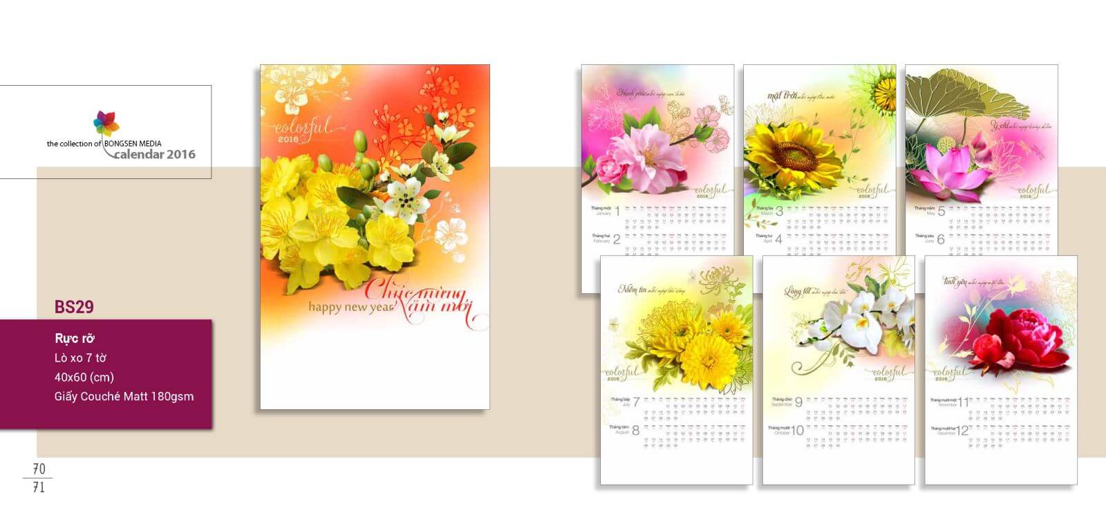 Thiết kế in lịch tết độc quyền 