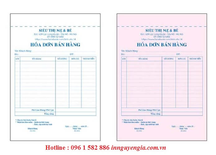 in hóa đơn bán lẻ