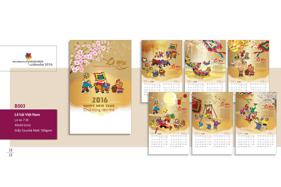 in nhanh lịch tết 2016 giá rẻ