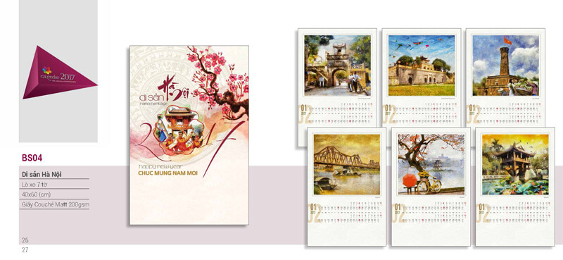 in lịch tết lò xò 7 tờ