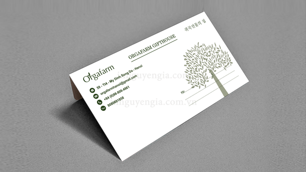 mẫu phong bì công ty orgafaram