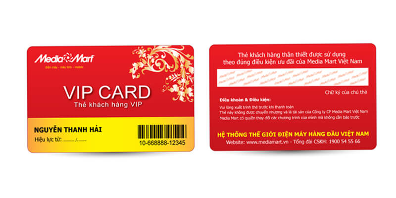 in thẻ nhựa vip card