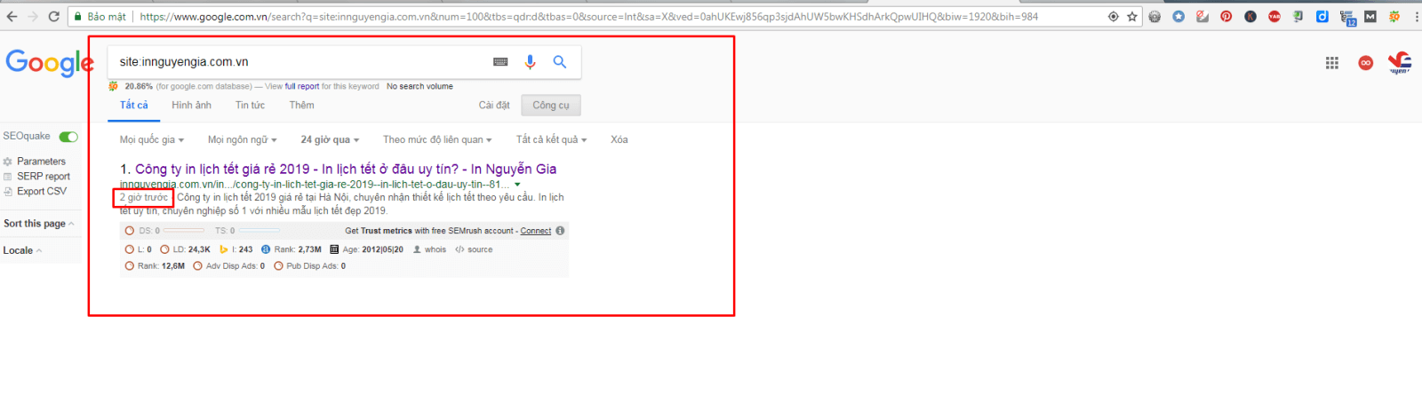 index google nhanh