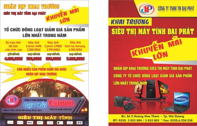 làm tờ rơi quảng cáo khuyến mãi