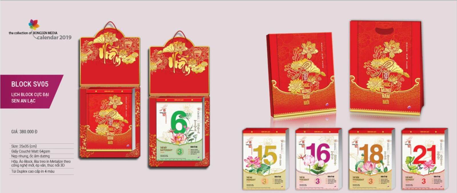 mẫu lịch bloc 2019 đẹp