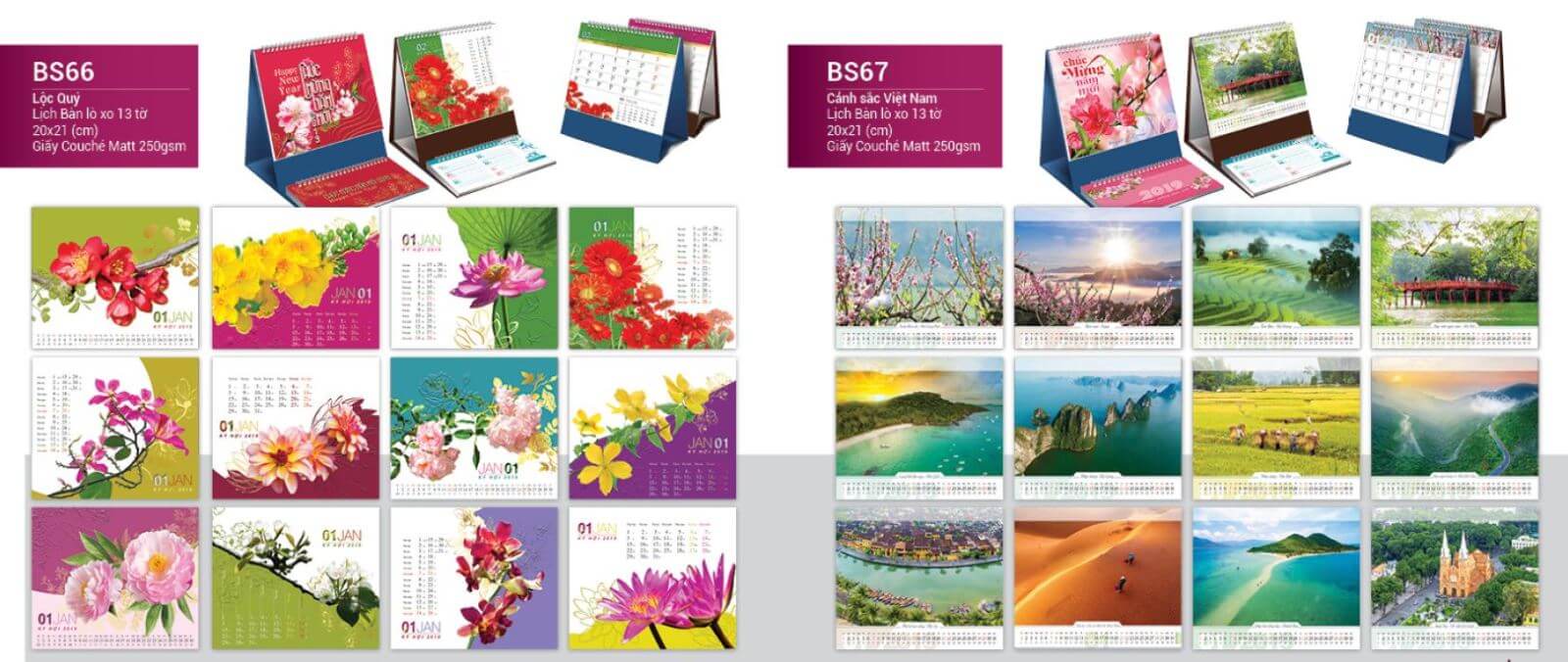 lịch để bàn nghành xây dựng