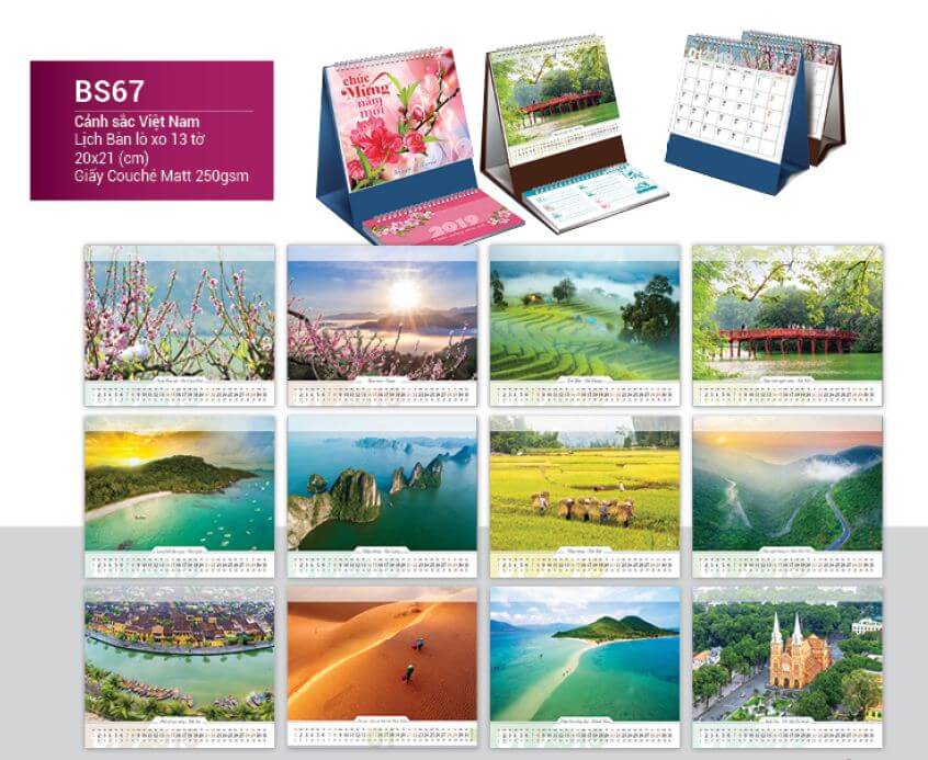 lịch để bàn đẹp