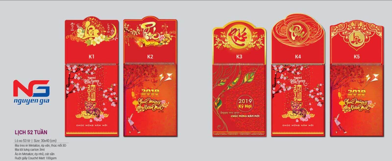 mẫu in lịch tết 52 tuần